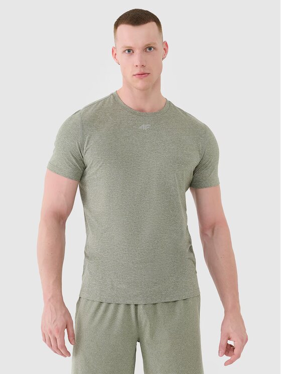 4F 4F Funkčné tričko 4FWSS25TFTSM1344-44M Zelená Regular Fit