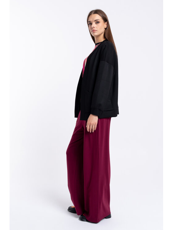 CLICK CLICK Ζακέτα 71-0045 Μαύρο Regular Fit