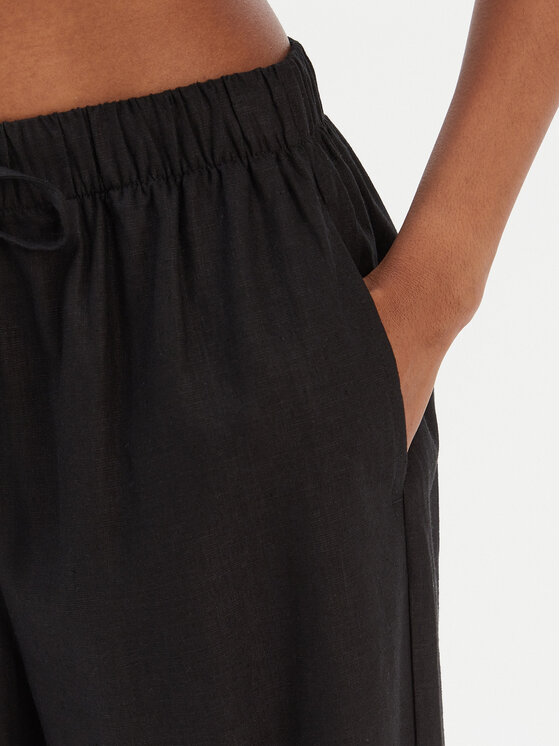 Seafolly Seafolly Bavlnené nohavice Palermo 55549-PA Čierna Wide Leg