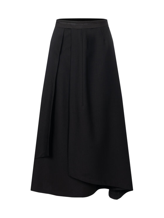 Deni Cler Milano Deni Cler Milano Spódnica midi W-DC-7064-F5-G6-90-1 Czarny A-Line Fit