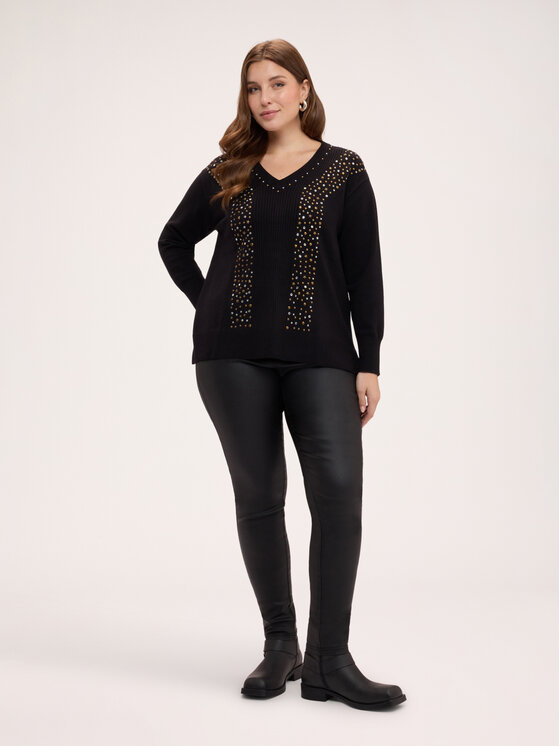 Fiorella Rubino Fiorella Rubino Sweter M468L008744N033 Czarny Regular Fit