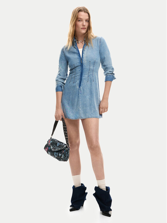 Desigual Desigual Džinsa kleita Lonan 26SWVD03 Zils Slim Fit