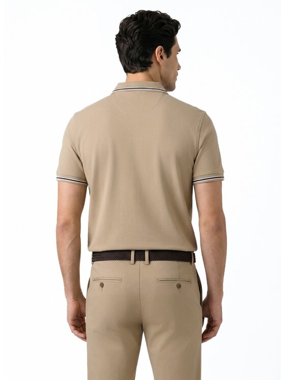 Pako Lorente Pako Lorente Polo P26WN-TX-009 Beżowy Regular Fit