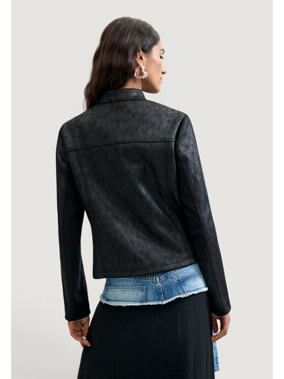 Desigual Desigual Giacca di pelle CHAQ_BIKERCY Nero Casual Fit