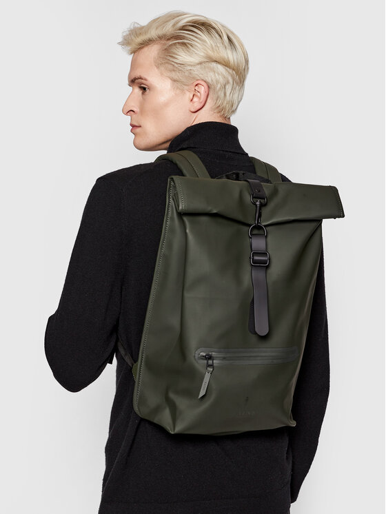 Rains Rucksack Rolltop Rucksack 1316 Grun Modivo