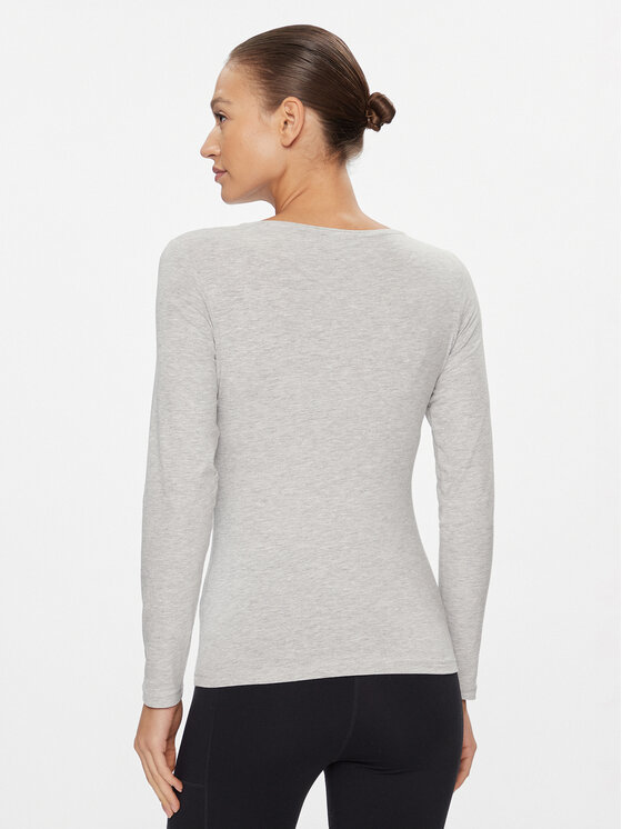 4F 4F Блуза 4FAW23TLONF167 Сив Slim Fit