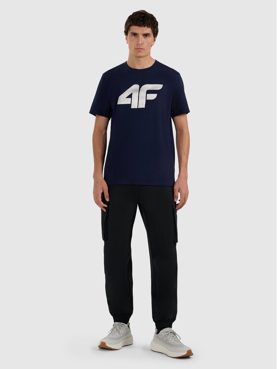 4F 4F T-Shirt NOS Granatowy Regular Fit
