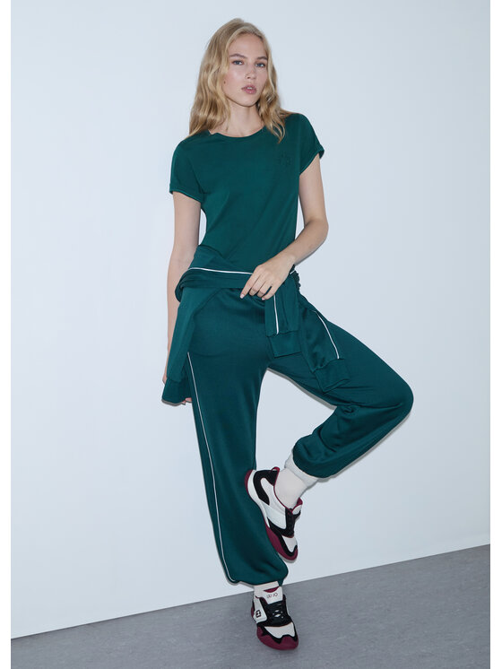 Liu Jo Liu Jo Pantaloni di tessuto TF6054F0778D3022 Verde Regular Fit
