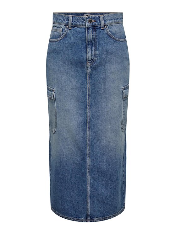 Blue Denim Only Gonna Jeans Gonnellone Di Jeans Gonnellone Di