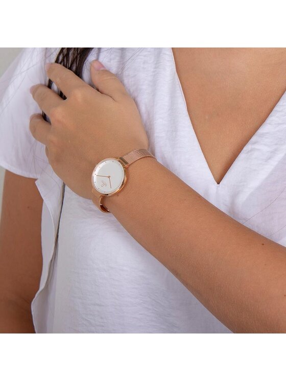 Obaku Obaku Zegarek V225LXVIMV Różowe złoto