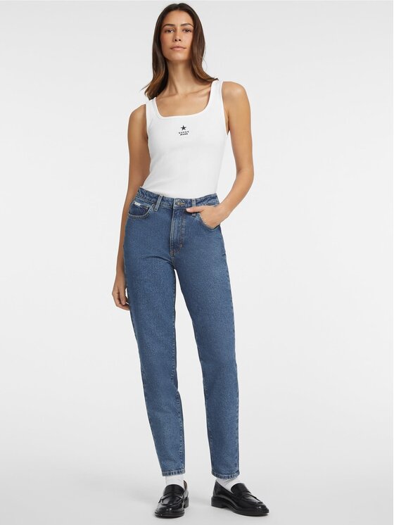 Guess Jeans Guess Jeans Top 165717 Bílá Classic Fit