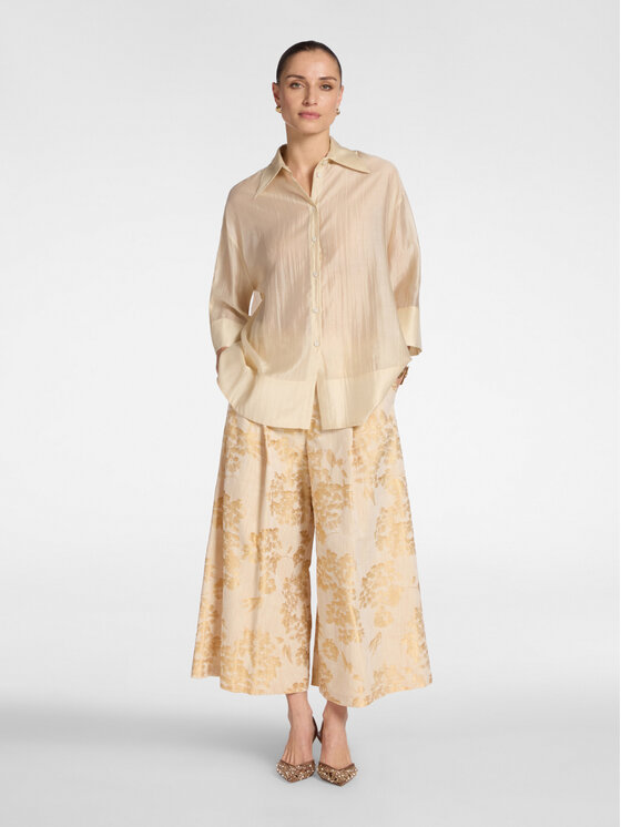 Elena Mirò Elena Mirò Koszula 5019Z000024N002 Kremowy Boxy Fit