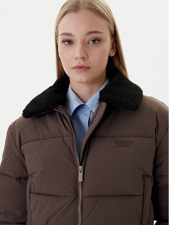 Tommy Jeans Tommy Jeans Зимова куртка Teddy DW0DW22049 Коричневий Regular Fit