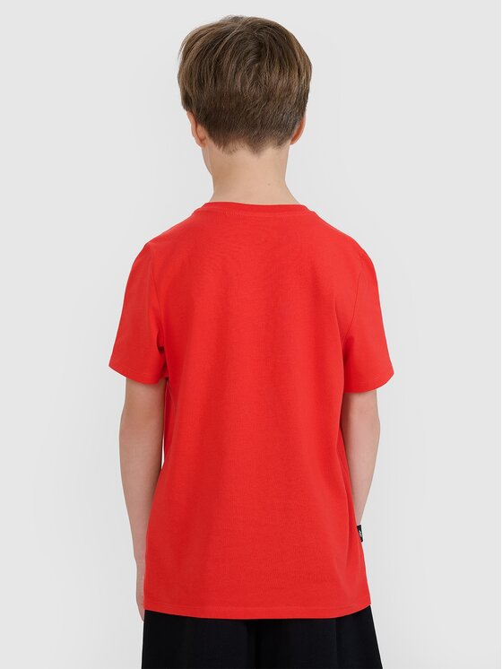 4F 4F T-shirt 4FJRSS25TTSHM2643-62S Rosso Regular Fit