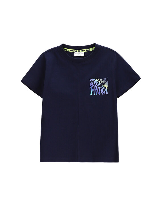 Coccodrillo Coccodrillo Tricou WC5143204CBK Bleumarin Regular Fit