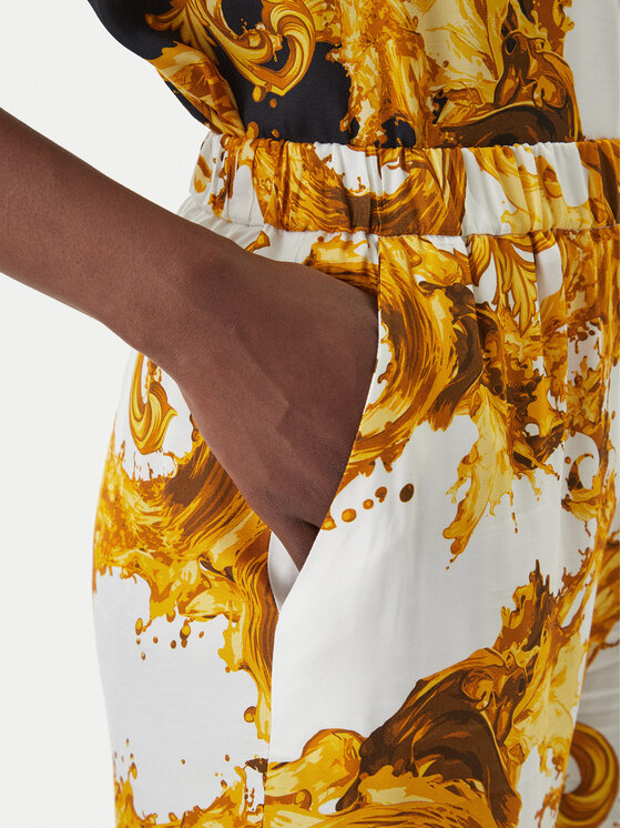 Versace Jeans Couture Versace Jeans Couture Текстилни панталони 80HAA1P2 NS833 Тъмножълт Regular Fit