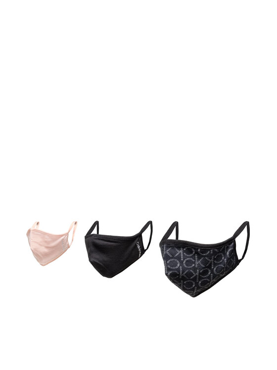 Calvin Klein Jeans Set Od 3 Tekstilne Maske Face Cover 3-Pack K60K608839 Crna