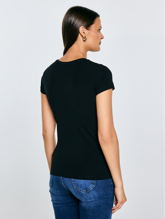 BIG STAR BIG STAR T-Shirt SUPICLASSICA Czarny Slim Fit