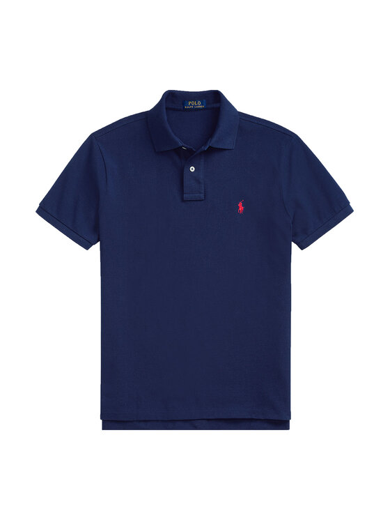 Polo Ralph Lauren Polo Ralph Lauren Polo majica Core Replen 710782592 Mornarsko modra Custom Slim Fit