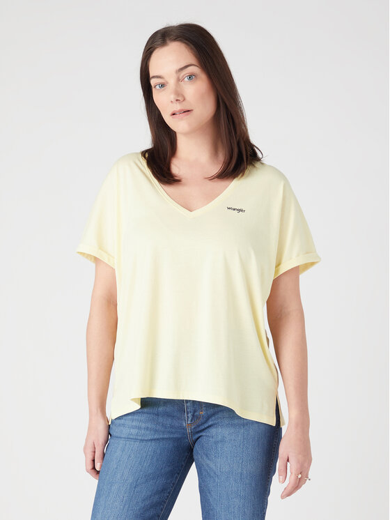 Női Póló Wrangler, Méret: S, Sárga, W7XKEVX6Z 112328929