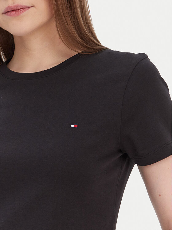 Tommy Hilfiger Tommy Hilfiger Póló Heritage Crew WW0WW22043 Fekete Regular Fit
