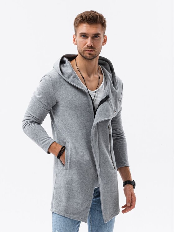 Ombre Ombre Mikina B668 Šedá Regular Fit