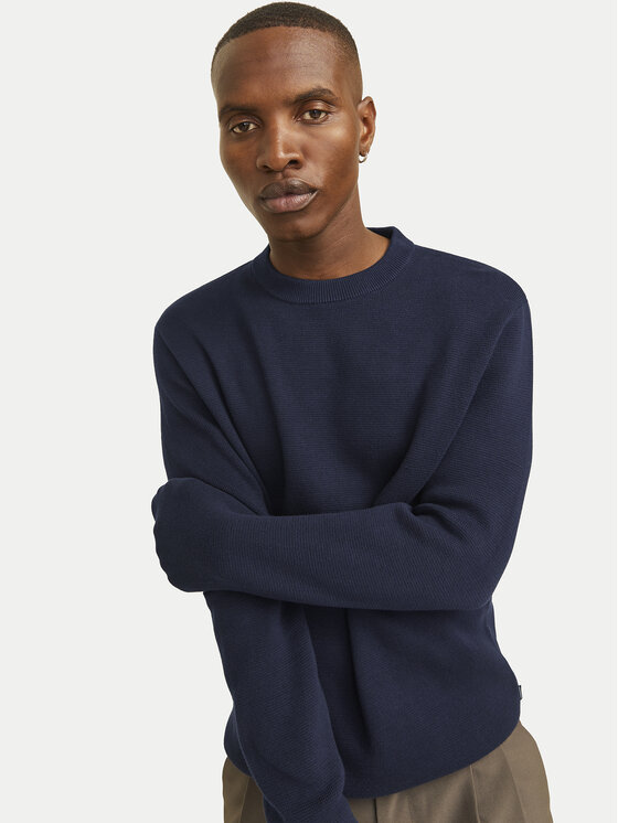 Jack&Jones Jack&Jones Džemper Merino 12216817 Tamnoplava Regular Fit