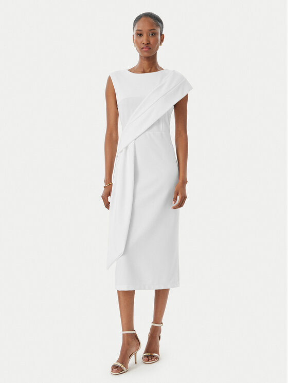 Rinascimento Коктейлна рокля CFC0019923002 Бял Regular Fit