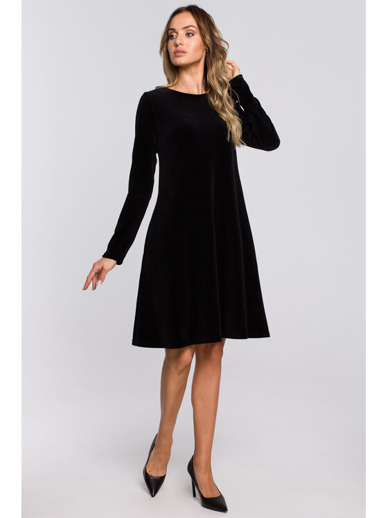 Made of Emotion Made of Emotion Sukienka koktajlowa M566 Czarny A-Line Fit