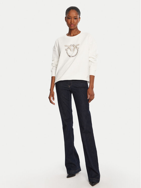PINKO PINKO Світшот Nelly 100534 A2RO Білий Regular Fit