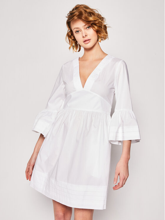 TWINSET TWINSET Ежедневна рокля 201TT2072 Бял Regular Fit