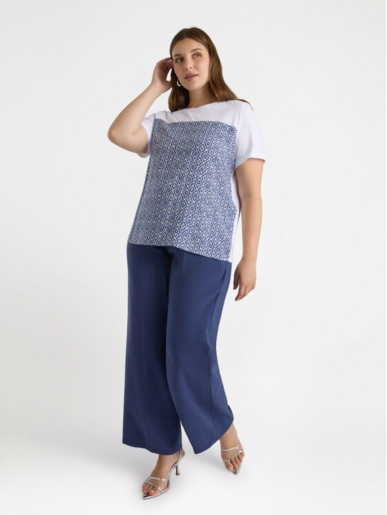Fiorella Rubino Fiorella Rubino Spodnie materiałowe P093L002270N034 Niebieski Regular Fit