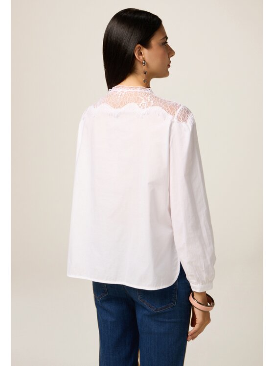 Oltre Oltre Blusa 5130R003040N011 Bianco Regular Fit