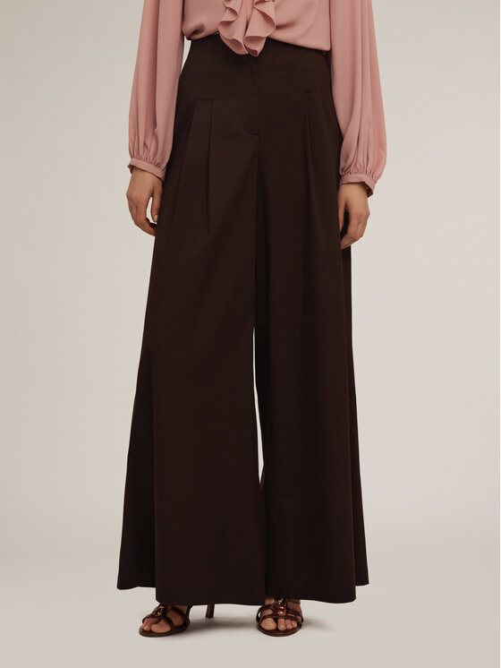 Motivi Motivi Pantaloni di tessuto P115Q004199N032 Marrone Over Fit