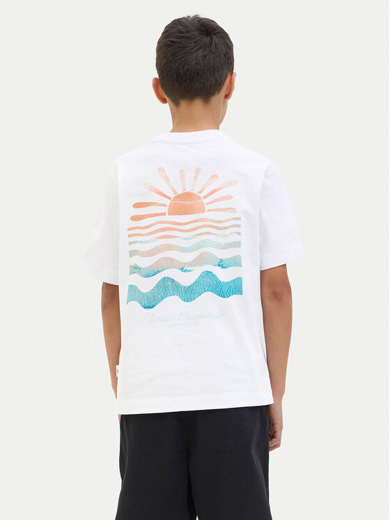 Jack & Jones Junior Jack & Jones Junior T-Shirt Canggu 12278649 Biały Relaxed Fit