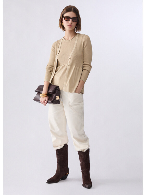 Liu Jo Liu Jo Maglione WF6181MS46JA4357 Beige Regular Fit