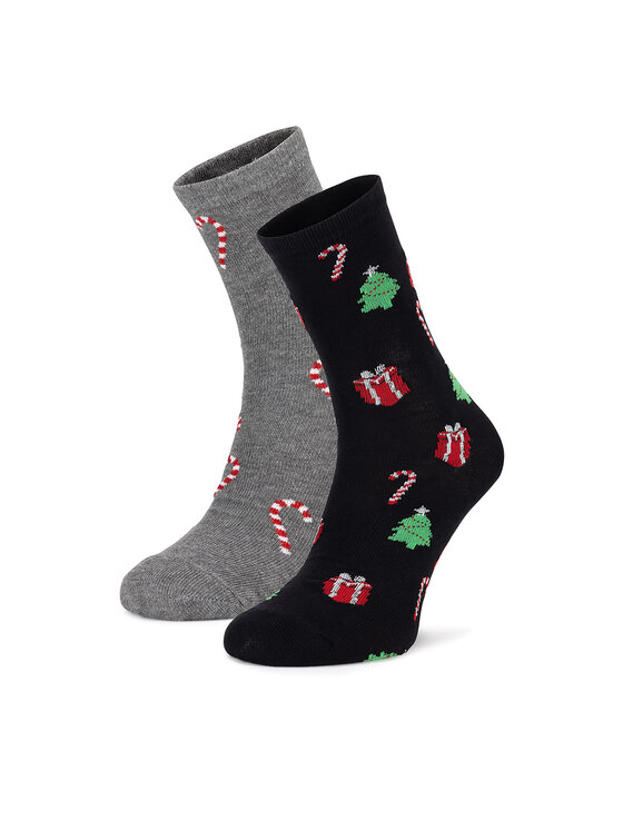 Lasocki Set di 2 paia di calzini lunghi da uomo 2MB-001-AW24 (2-pack) Grigio, taglia : 39_42