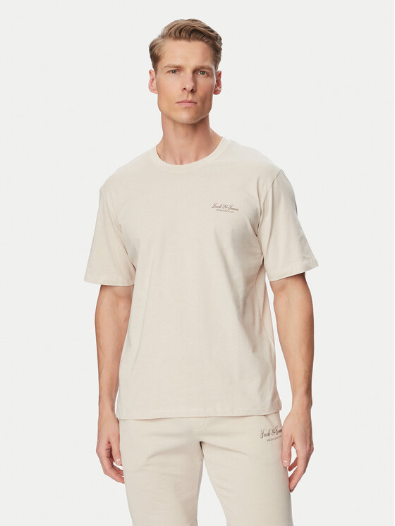 Jack & Jones Jack & Jones Súprava Tričko a šortky Archive 12297642 Béžová Relaxed Fit
