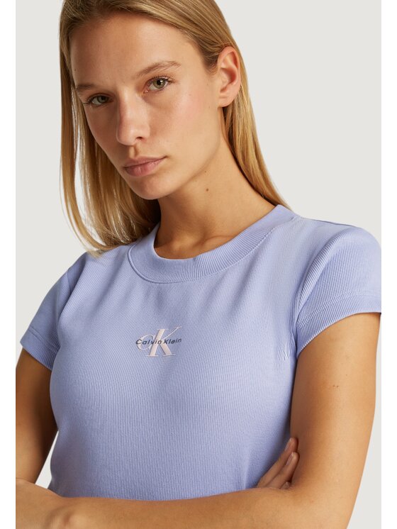 Calvin Klein Jeans Calvin Klein Jeans T-Shirt MONOGRAM BABY TEE Μωβ Shirt Fit