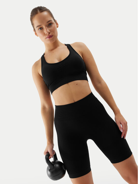 4F 4F Szorty sportowe 4FWSS24TFSHF496 Czarny Slim Fit