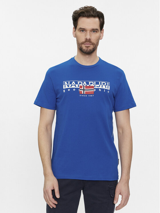 Napapijri T-shirt S-Aylmer NP0A4HTO Bleu Regular Fit