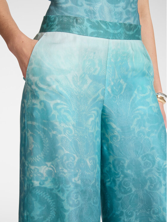 Elena Mirò Elena Mirò Spodnie materiałowe P052P000574N001 Turkusowy Regular Fit