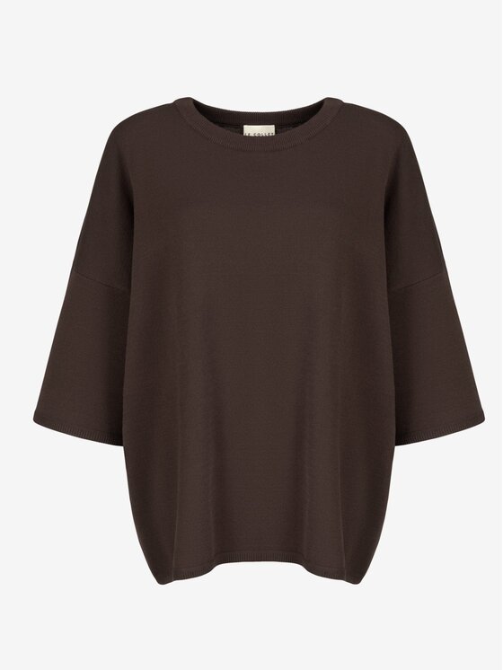 Le Collet Le Collet Bluzka PENIDA Brązowy Oversize