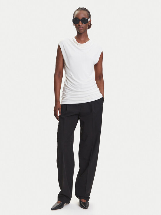 BOSS BOSS Majica Elamma 50541896 Bijela Slim Fit