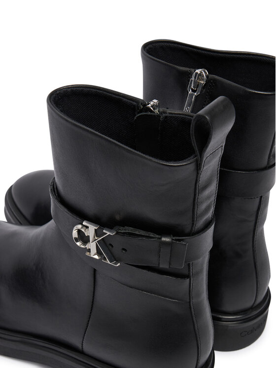 Calvin Klein Calvin Klein Stivaletti Ankle Boot W/ Metal Logo HW0HW02663 Nero