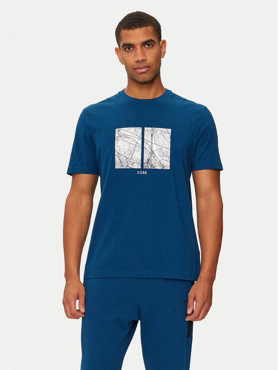 BOSS Boss T-Shirt 50532427 Modrá Regular Fit