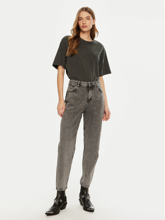 Mustang Mustang Jeans hlače Charlotte 1015989 Siva Mom Fit