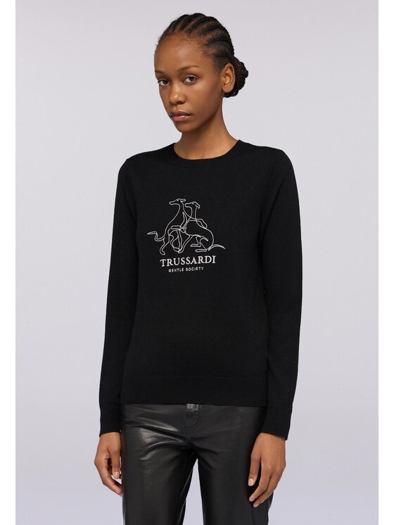 Trussardi Trussardi Maglione M0126001158N033 Nero Regular Fit