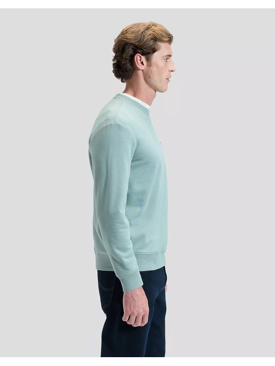 Lee Lee Bluza PATCH CREW SWS Zielony Regular Fit