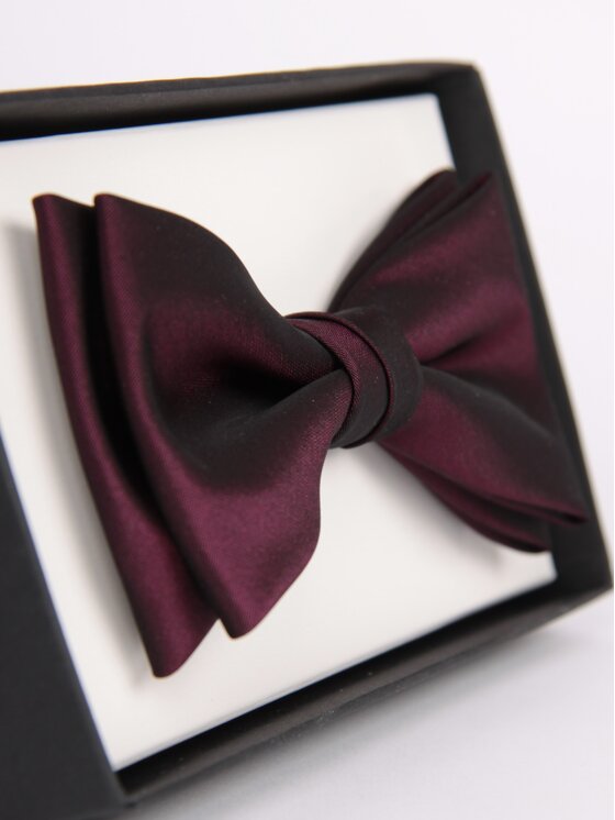 ELSNER ELSNER Παπιγιόν BUTTERFLY Z JEDWABNEGO ŻAKARDU A5395 Μπορντό